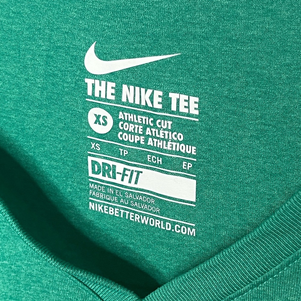 Nike Dri-fit Athletic Cut Tee Green XS - Picture 4 of 4